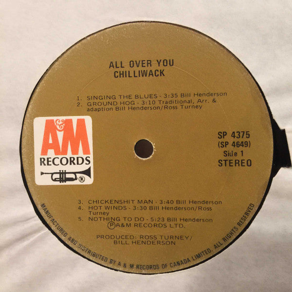 Chilliwack – All Over You - 1972 Original - Vinyl Pursuit Inc