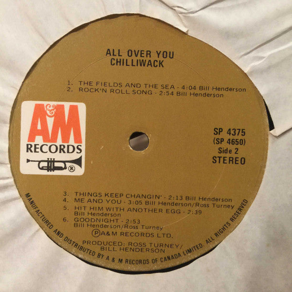 Chilliwack – All Over You - 1972 Original - Vinyl Pursuit Inc