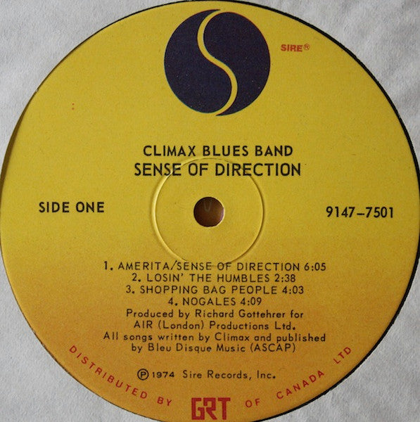 Climax Blues Band – Sense Of Direction - 1974 Pressing
