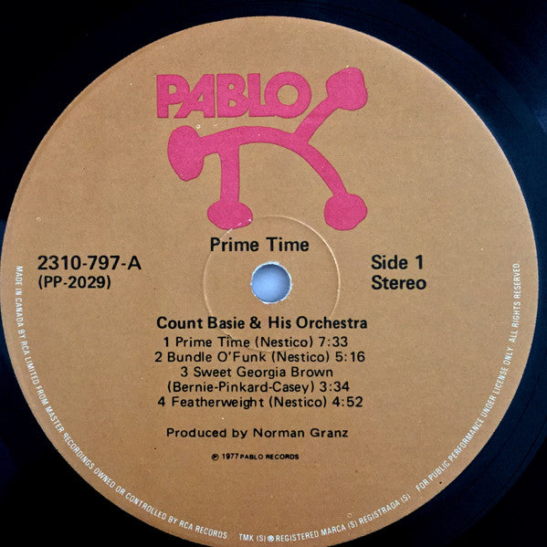Count Basie And His Orchestra – Prime Time - 1977 Original - Bargain!