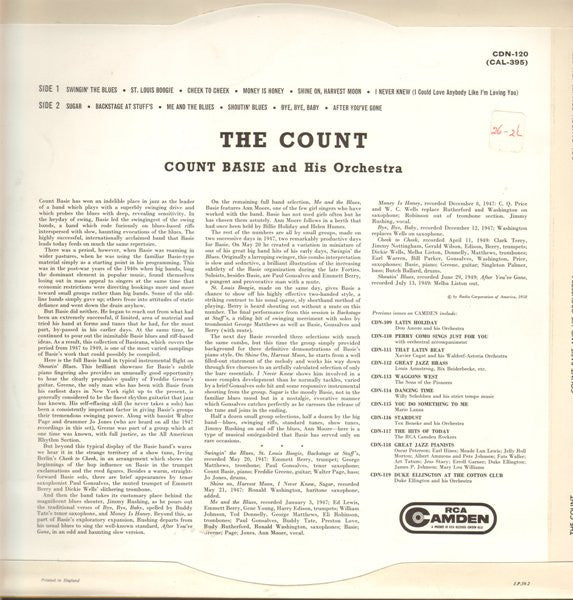 Count Basie And His Orchestra – The Count - 1959 UK Original