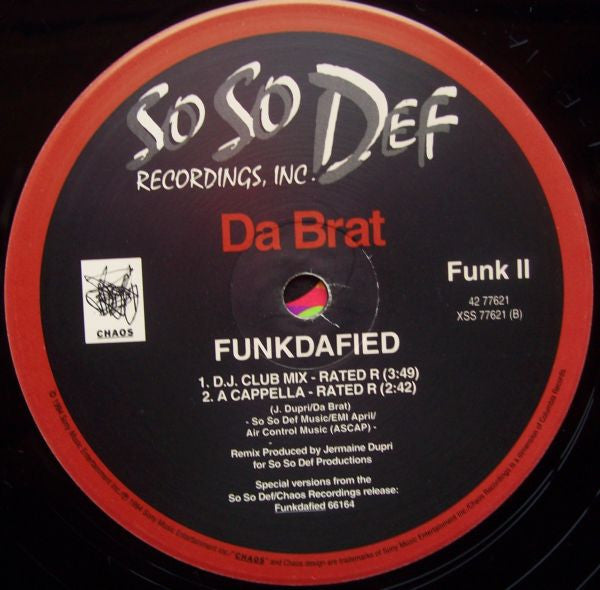 Da Brat – Funkdafied - US 1994 Original Pressing Vinyl Pursuit Inc