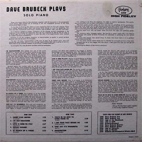 Dave Brubeck – Plays And Plays And Plays... US Pressing