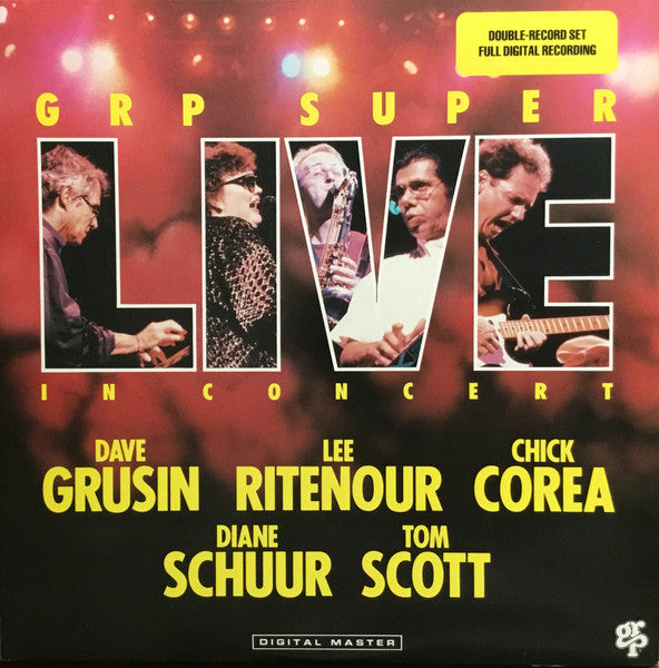 Dave Grusin / Lee Ritenour / Chick Corea / Diane Schuur / Tom Scott – GRP Super Live - 1988 Original Pressing