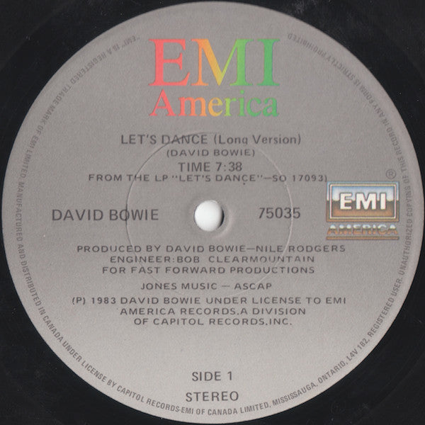 David Bowie – Let's Dance - 12" Single