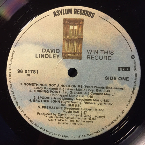 David Lindley And El Rayo-X – Win This Record! 1982 Neat Mint