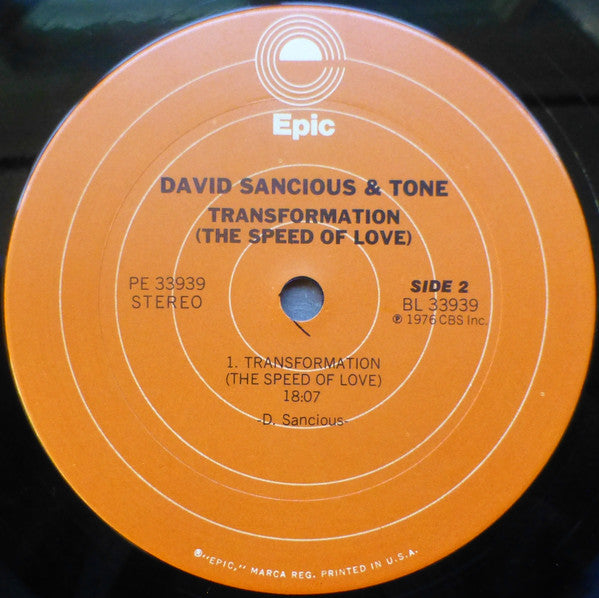 David Sancious And Tone – Transformation (The Speed Of Love) 1976 US Pressing