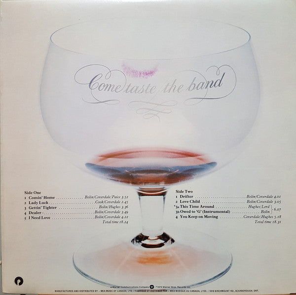 Deep Purple – Come Taste The Band -  1975 Original Pressing - Vinyl Pursuit Inc
