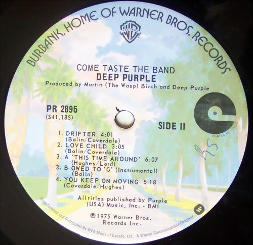 Deep Purple – Come Taste The Band -  1975 Original Pressing - Vinyl Pursuit Inc