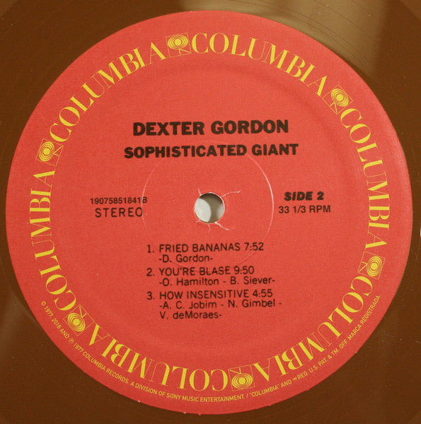 Dexter Gordon – Sophisticated Giant - US Original, Brown Vinyl!