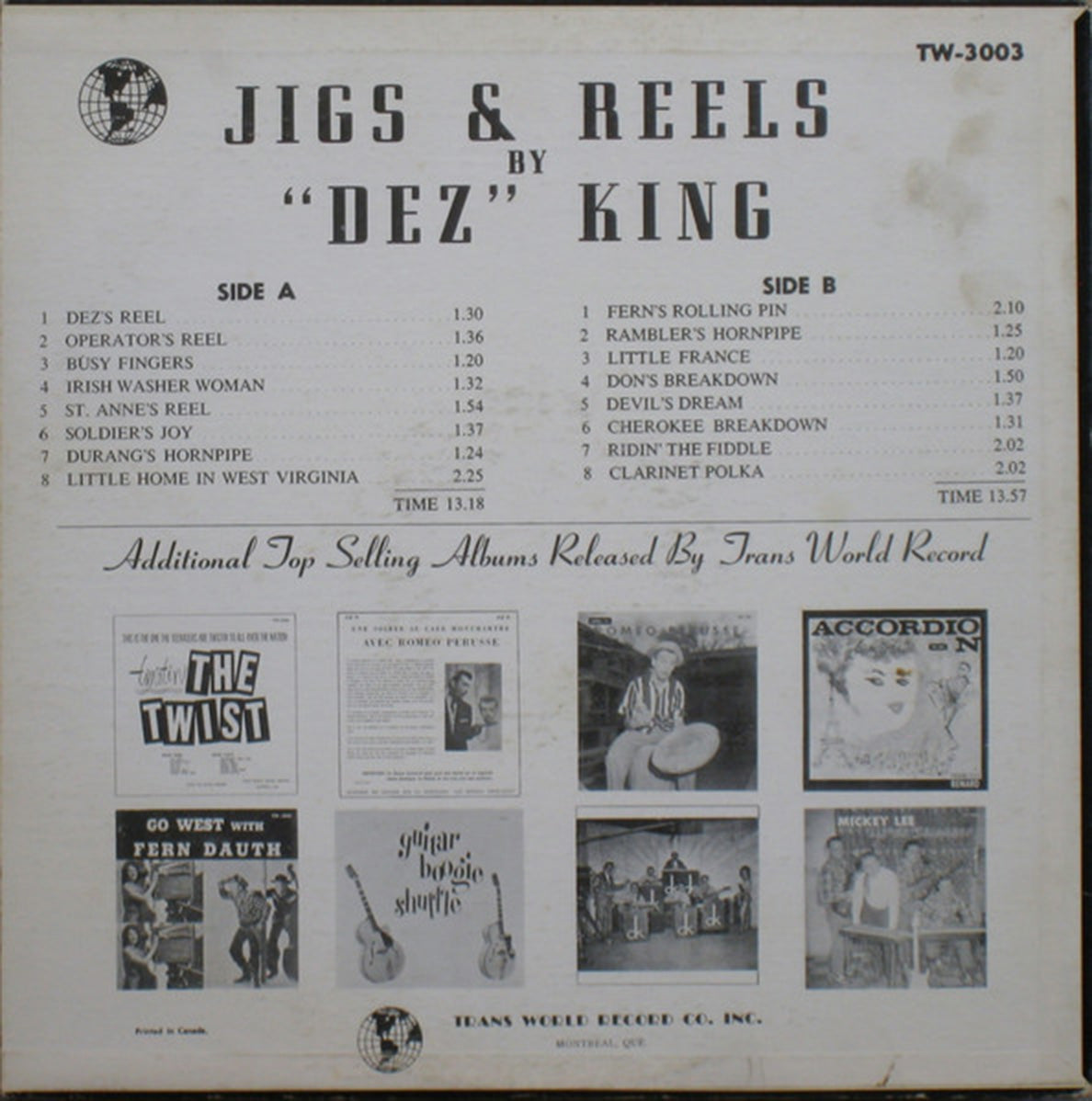 Dez King – Jigs & Reels Avec Dez King - Mono