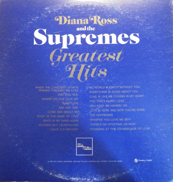 Diana Ross And The Supremes – Greatest Hits - 1967 MONO