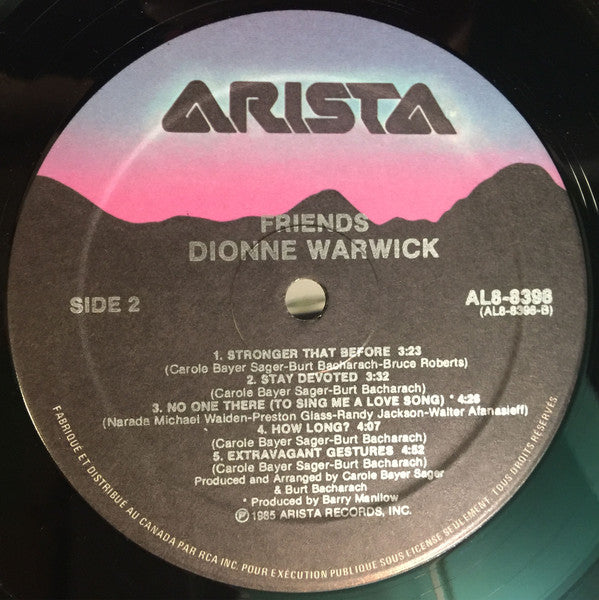 Dionne Warwick – Friends – Vinyl Pursuit Inc