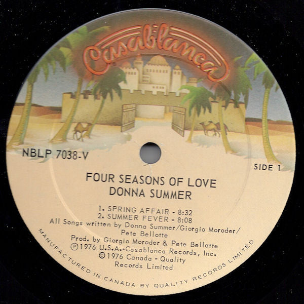 Donna Summer – Four Seasons Of Love - 1976 Pressing