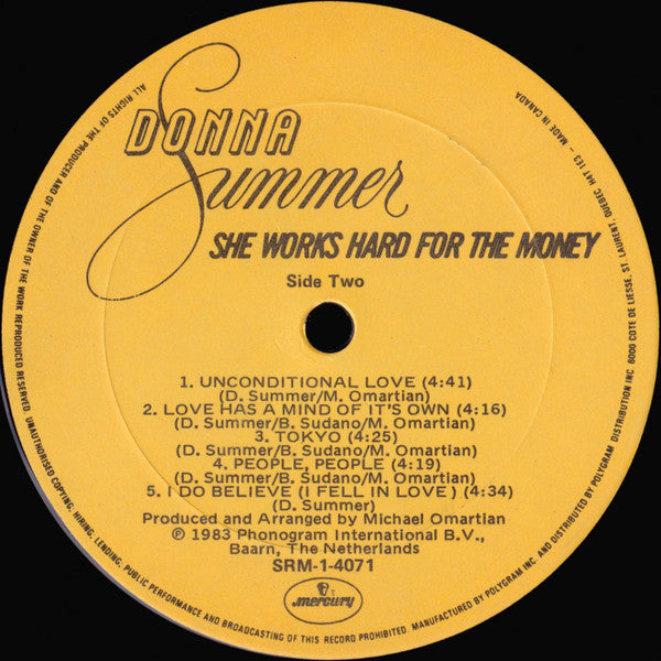 Birdcage She Works Hard For The Money Donna Summer – She Works Hard For The Money – Vinyl Pursuit Inc
