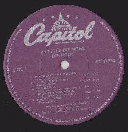Dr. Hook – A Little Bit More VinylPursuit.com