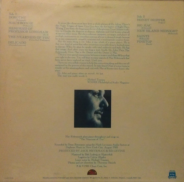 Dr. John – Dr. John Plays Mac Rebennack - 1981 Original Pressing