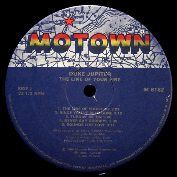 Duke Jupiter – The Line Of Your Fire - 1985 Original