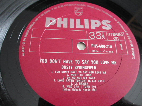 Dusty Springfield – You Don't Have To Say You Love Me - 1966 Original