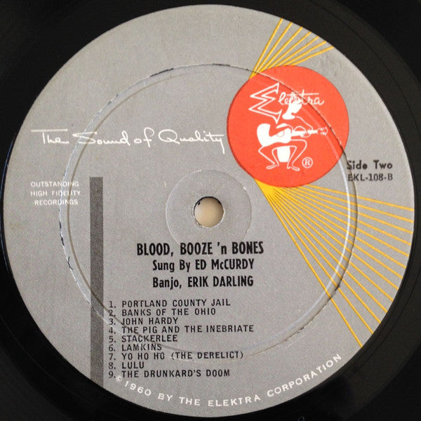 Ed McCurdy – Blood, Booze 'N Bones - 1960 US MONO Pressing