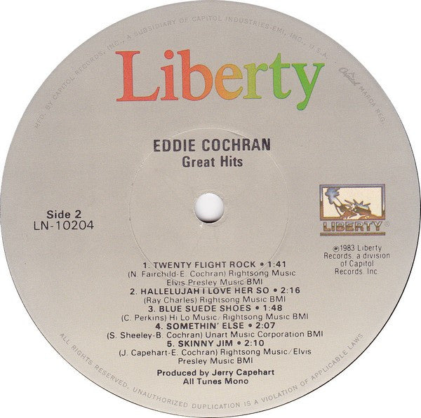 Eddie Cochran – Great Hits US Pressing