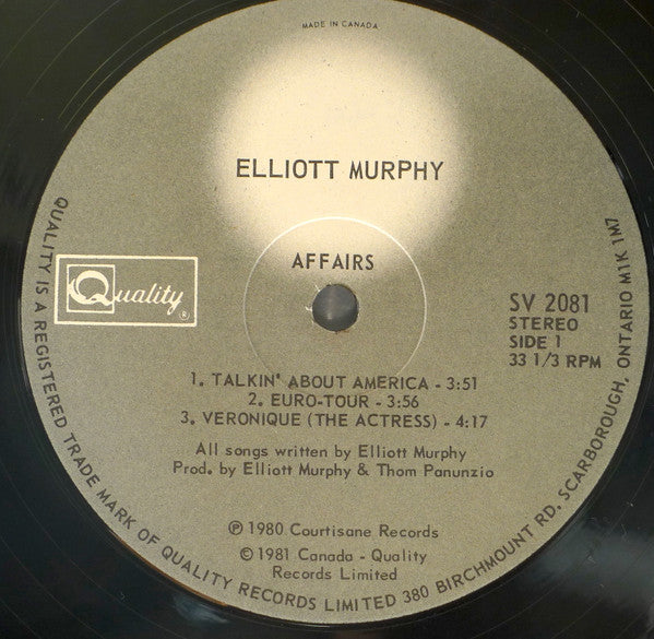 Elliott Murphy – Affairs