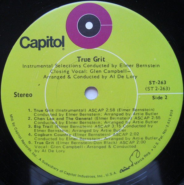 True Grit - 1969 US Original Soundtrack - Vinyl Pursuit Inc