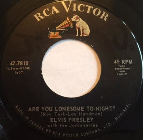 Elvis Presley – Are You Lonesome To-Night? / I Gotta Know - 7" Single