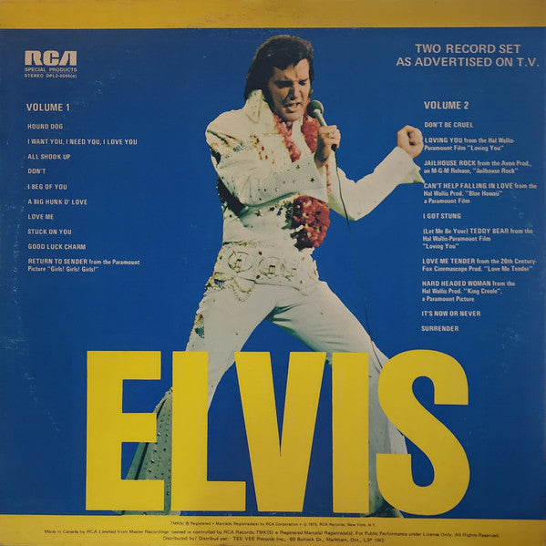 Elvis – Elvis - Double Album Compilation - Vinyl Pursuit Inc