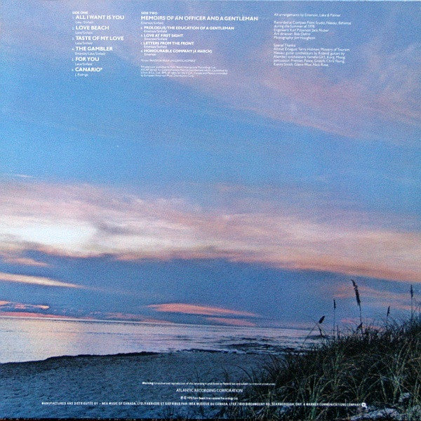 Emerson, Lake & Palmer Love Beach Vinyl Pursuit Inc Emerson, Lake & Palmer Love Beach Vinyl Pursuit Inc