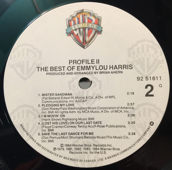 Emmylou Harris – Profile II The Best Of Emmylou Harris - 1984 Original
