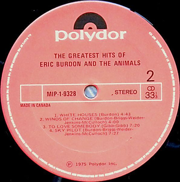 Eric Burdon & The Animals – The Greatest Hits Of Eric Burdon And The Animals