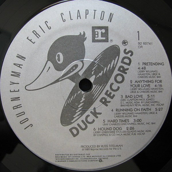 Eric Clapton JOURNEYMAN Vinyl Record