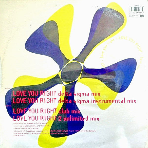 Euphoria – Love You Right - 1992 UK Pressing