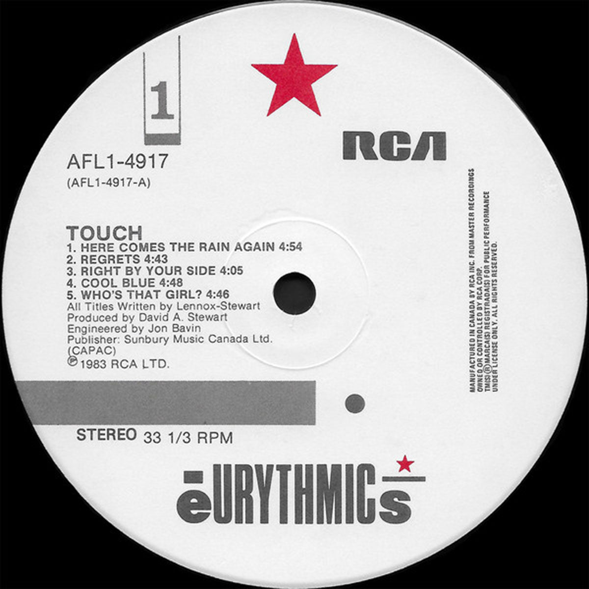 Eurythmics – Touch - 1983