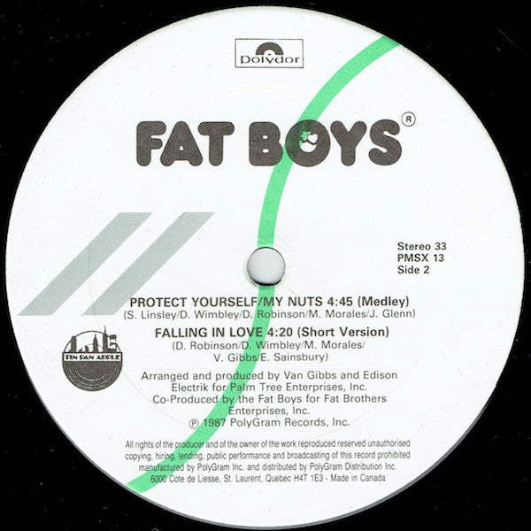 Fat Boys – Falling In Love -  1987 Original Pressing Vinyl Pursuit Inc