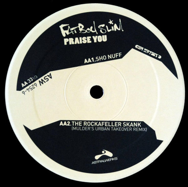 Fatboy Slim – Praise You - 1999 US Original - Vinyl Pursuit Inc