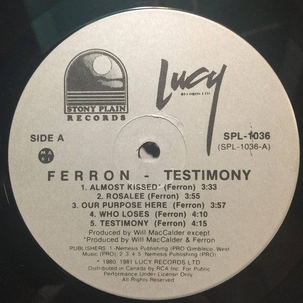 Ferron – Testimony