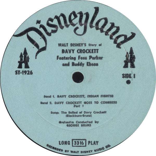 Fess Parker, Buddy Ebsen – Walt Disney's Three Adventures Of Davy Crockett US Pressing