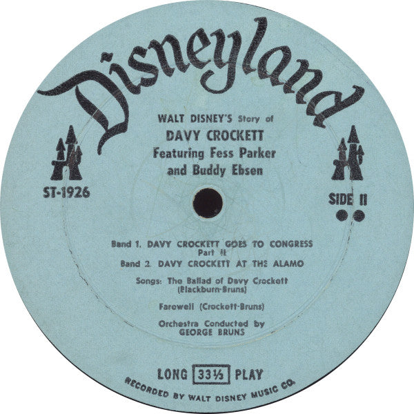 Fess Parker, Buddy Ebsen – Walt Disney's Three Adventures Of Davy Crockett US Pressing