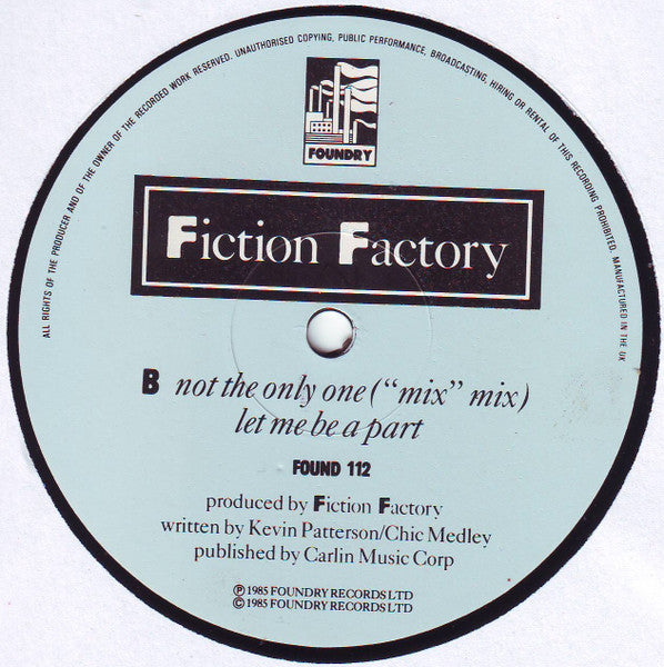 Fiction Factory – Not The Only One UK Pressing