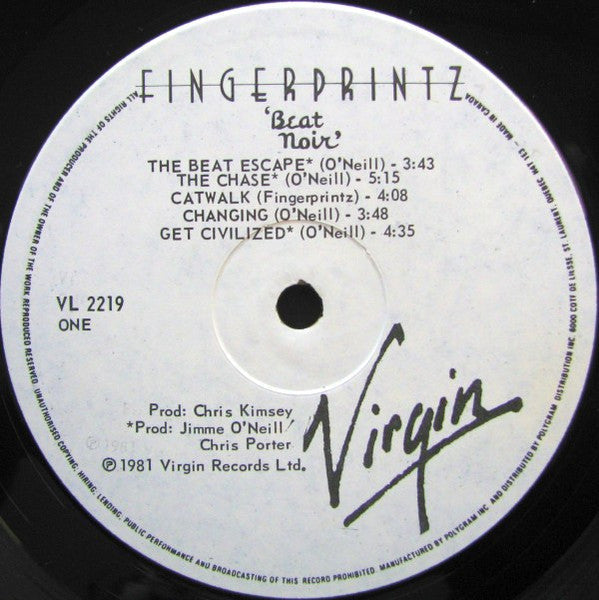 Fingerprintz Beat Noir Vinyl Pursuit Inc