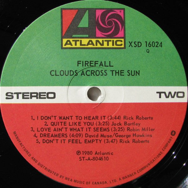 Firefall – Clouds Across The Sun - 1980 Pressing