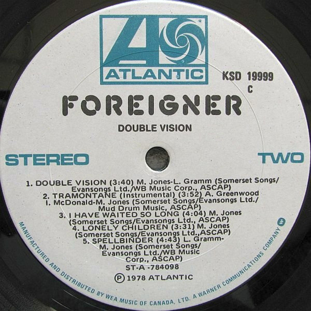 Foreigner – Double Vision - 1978 Original!