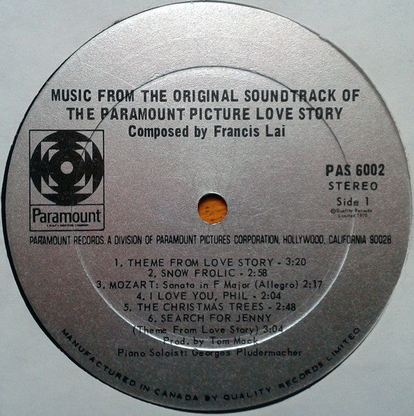 Francis Lai – Music From The Original Soundtrack Of The Paramount Picture Love Story