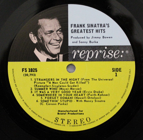 Frank Sinatra Frank Sinatra's Greatest Hits Vinyl Pursuit Inc