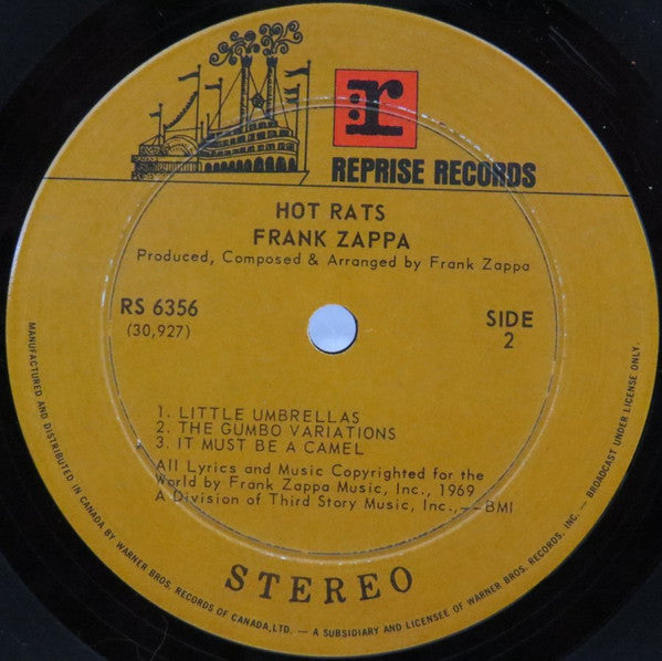 Frank Zappa – Hot Rats -  1970 Pressing