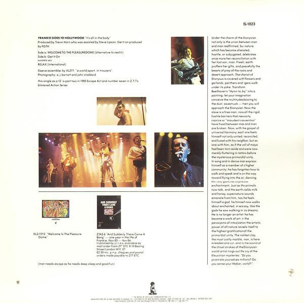 Frankie Goes To Hollywood – Welcome To The Pleasuredome - 1985 Original - Vinyl Pursuit Inc