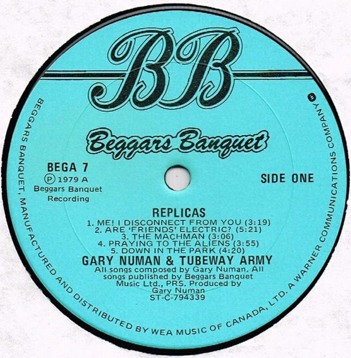 Gary Numan + Tubeway Army – Replicas - 1979 Original!