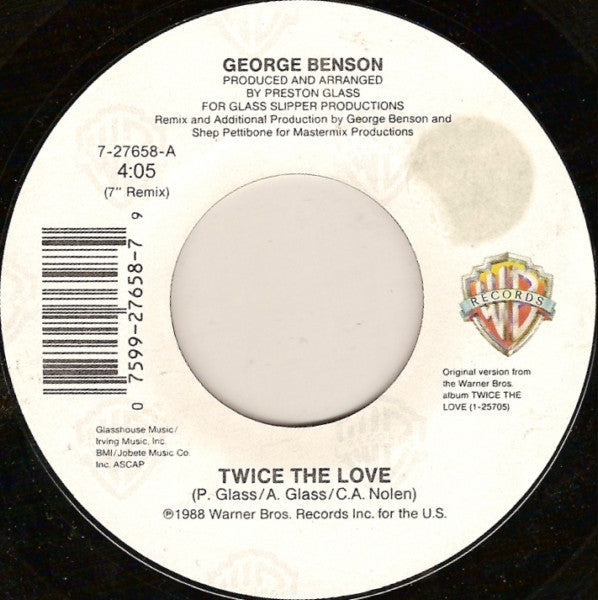 George Benson – Twice The Love US Pressing